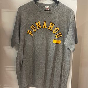 Punahou College tee Shirt Dark Grey Heather (Soffe Shirts)